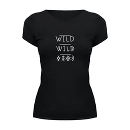 Заказать женскую футболку в Москве. Футболка базовая Wild Wigwam от Fix Print - готовые дизайны и нанесение принтов.