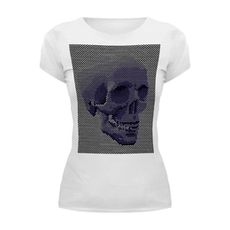 Заказать женскую футболку в Москве. Футболка базовая Skull Design от balden - готовые дизайны и нанесение принтов.