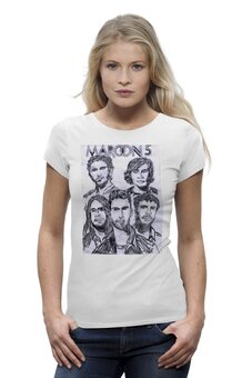 Заказать женскую футболку в Москве. Футболка базовая Группа "Maroon 5" от Fedor - готовые дизайны и нанесение принтов.