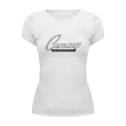 Заказать женскую футболку в Москве. Футболка базовая Chevrolet Camaro. от Garry - готовые дизайны и нанесение принтов.
