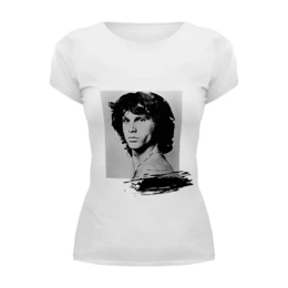 Заказать женскую футболку в Москве. Футболка базовая Jim Morrison  от bru - готовые дизайны и нанесение принтов.