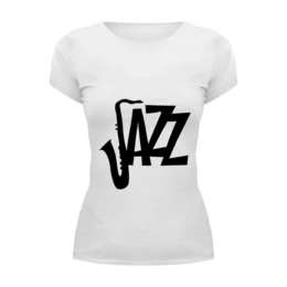 Заказать женскую футболку в Москве. Футболка базовая Джаз (jazz) от Yaroslava - готовые дизайны и нанесение принтов.