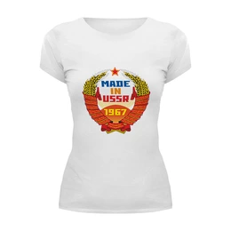 Заказать женскую футболку в Москве. Футболка базовая СССР 1967 от Djimas Leonki - готовые дизайны и нанесение принтов.