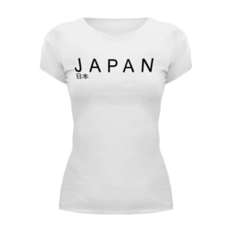 Заказать женскую футболку в Москве. Футболка базовая Japan от nikskiru - готовые дизайны и нанесение принтов.