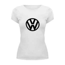 Заказать женскую футболку в Москве. Футболка базовая Volkswagen от THE_NISE  - готовые дизайны и нанесение принтов.