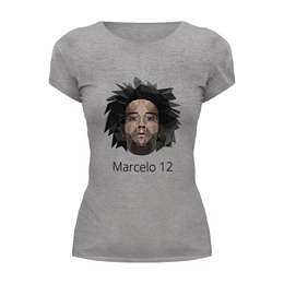 Заказать женскую футболку в Москве. Футболка базовая Marcelo 12 от madridistastore - готовые дизайны и нанесение принтов.