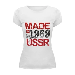 Заказать женскую футболку в Москве. Футболка базовая 1969 год рождения от Djimas Leonki - готовые дизайны и нанесение принтов.