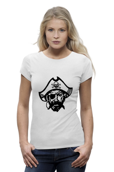 Заказать женскую футболку в Москве. Футболка базовая Пират от trend - готовые дизайны и нанесение принтов.