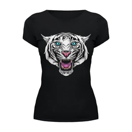 Заказать женскую футболку в Москве. Футболка базовая White Tiger от balden - готовые дизайны и нанесение принтов.
