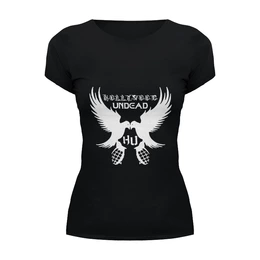 Заказать женскую футболку в Москве. Футболка базовая Hollywood Undead от scarletmiku - готовые дизайны и нанесение принтов.