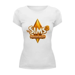 Заказать женскую футболку в Москве. Футболка базовая The Sims 3 от THE_NISE  - готовые дизайны и нанесение принтов.