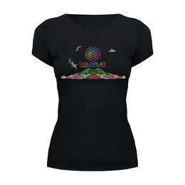 Заказать женскую футболку в Москве. Футболка базовая Coldplay от Fedor - готовые дизайны и нанесение принтов.