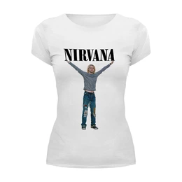 Заказать женскую футболку в Москве. Футболка базовая Nirvana от rancid - готовые дизайны и нанесение принтов.