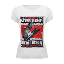 Заказать женскую футболку в Москве. Футболка базовая Walking Dead Merle Dixon Biter Fight от redneck - готовые дизайны и нанесение принтов.