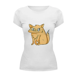 Заказать женскую футболку в Москве. Футболка базовая Grumpy Cat от Павел Павел - готовые дизайны и нанесение принтов.