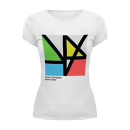 Заказать женскую футболку в Москве. Футболка базовая New Order ‎/ Music Complete от OEX design - готовые дизайны и нанесение принтов.