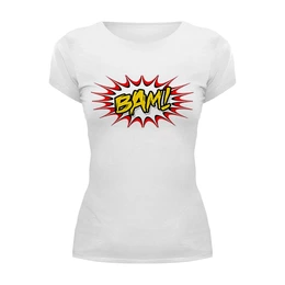 Заказать женскую футболку в Москве. Футболка базовая взрыв (BAM) от DenTen - готовые дизайны и нанесение принтов.