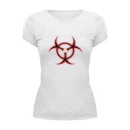 Заказать женскую футболку в Москве. Футболка базовая Biohazard от THE_NISE  - готовые дизайны и нанесение принтов.