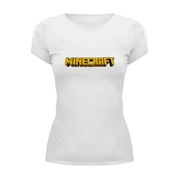 Заказать женскую футболку в Москве. Футболка базовая Minecraft от THE_NISE  - готовые дизайны и нанесение принтов.