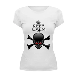Заказать женскую футболку в Москве. Футболка базовая Keep calm  от ПРИНТЫ ПЕЧАТЬ  - готовые дизайны и нанесение принтов.