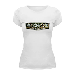 Заказать женскую футболку в Москве. Футболка базовая BioShock от THE_NISE  - готовые дизайны и нанесение принтов.