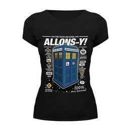 Заказать женскую футболку в Москве. Футболка базовая Allons-y! от printik - готовые дизайны и нанесение принтов.