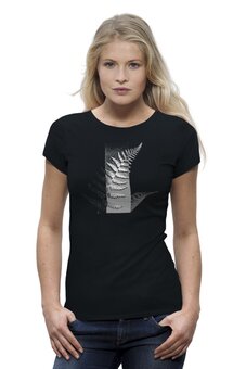 Заказать женскую футболку в Москве. Футболка базовая Fern Shadow от oneredfoxstore@gmail.com - готовые дизайны и нанесение принтов.