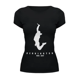 Заказать женскую футболку в Москве. Футболка базовая Chester Bennington от skynatural - готовые дизайны и нанесение принтов.