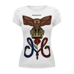 Заказать женскую футболку в Москве. Футболка базовая King Mobs Royal от mobson93@gmail.com - готовые дизайны и нанесение принтов.