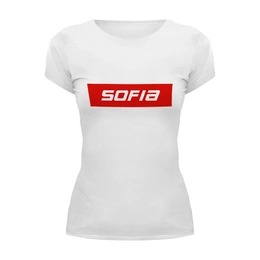 Заказать женскую футболку в Москве. Футболка базовая Sofia от THE_NISE  - готовые дизайны и нанесение принтов.