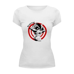 Заказать женскую футболку в Москве. Футболка базовая  Енотик  от THE_NISE  - готовые дизайны и нанесение принтов.
