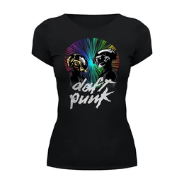 Заказать женскую футболку в Москве. Футболка базовая ✪ Daft Punk ✪ от balden - готовые дизайны и нанесение принтов.