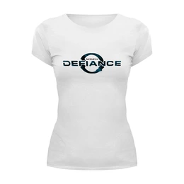 Заказать женскую футболку в Москве. Футболка базовая Defiance от THE_NISE  - готовые дизайны и нанесение принтов.