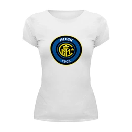 Заказать женскую футболку в Москве. Футболка базовая Inter от THE_NISE  - готовые дизайны и нанесение принтов.