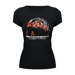 Заказать женскую футболку в Москве. Футболка базовая Pendulum black от ganzgunner@mail.ru - готовые дизайны и нанесение принтов.