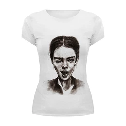 Заказать женскую футболку в Москве. Футболка базовая Flirt girl от ann_karma@mail.ru - готовые дизайны и нанесение принтов.