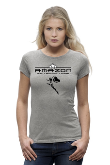 Заказать женскую футболку в Москве. Футболка базовая AMAZON от Алексс Неро - готовые дизайны и нанесение принтов.
