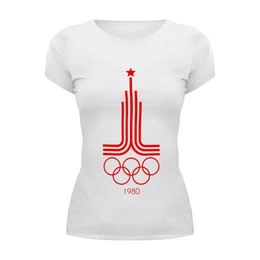 Заказать женскую футболку в Москве. Футболка базовая Олимпиада 80 от Savara - готовые дизайны и нанесение принтов.