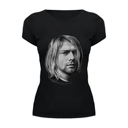 Заказать женскую футболку в Москве. Футболка базовая Kurt Cobain от rancid - готовые дизайны и нанесение принтов.