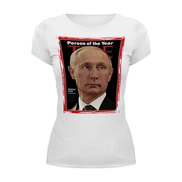 Заказать женскую футболку в Москве. Футболка базовая PUTIN Design от balden - готовые дизайны и нанесение принтов.