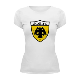 Заказать женскую футболку в Москве. Футболка базовая AEK FC от THE_NISE  - готовые дизайны и нанесение принтов.