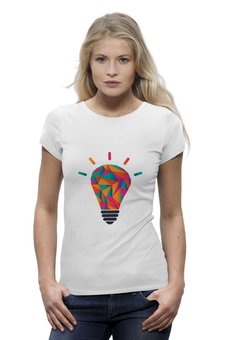 Заказать женскую футболку в Москве. Футболка базовая Идея - креатив от trend - готовые дизайны и нанесение принтов.