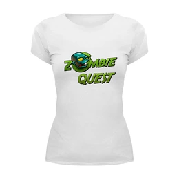 Заказать женскую футболку в Москве. Футболка базовая Zombie Quest от THE_NISE  - готовые дизайны и нанесение принтов.