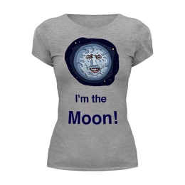 Заказать женскую футболку в Москве. Футболка базовая Луна из Mighty Boosh от cheerfuldead - готовые дизайны и нанесение принтов.