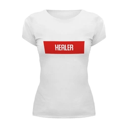 Заказать женскую футболку в Москве. Футболка базовая Healer от THE_NISE  - готовые дизайны и нанесение принтов.