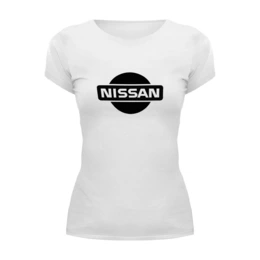 Заказать женскую футболку в Москве. Футболка базовая Nissan от THE_NISE  - готовые дизайны и нанесение принтов.