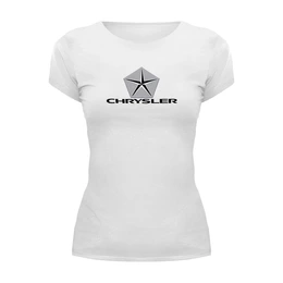 Заказать женскую футболку в Москве. Футболка базовая Chrysler от DESIGNER   - готовые дизайны и нанесение принтов.