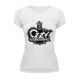 Заказать женскую футболку в Москве. Футболка базовая Ozzy Osbourne от Leichenwagen - готовые дизайны и нанесение принтов.