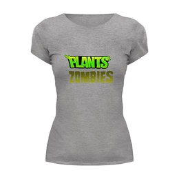 Заказать женскую футболку в Москве. Футболка базовая Plants vs Zombies от THE_NISE  - готовые дизайны и нанесение принтов.