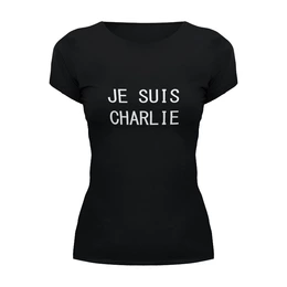 Заказать женскую футболку в Москве. Футболка базовая Je suis Charlie... от Pinky-Winky - готовые дизайны и нанесение принтов.